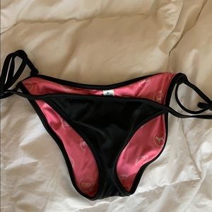 PINK black bikini bottoms